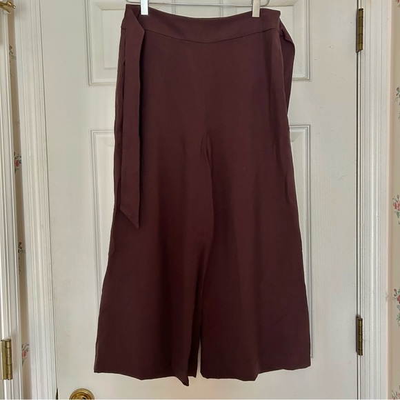 LEITH Tie Waist Wide Leg Crop Pant - Picture 3 of 6